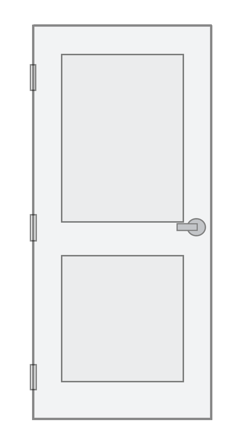 Two Panel Commercial Metal Door - FTO Building Specialties